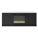 Cadmori Matte Black and White 63" TV Stand with 6 Level Temperature Electric Fireplace