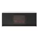 Cadmori Matte Black and White 63" TV Stand with 7 Level Temperature Electric Fireplace