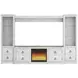 Willowton Whitewash and Brown 63" TV Stand with Electric Fireplace