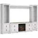 Willowton Whitewash 4 Piece Entertainment Center with Electric Fireplace and LED