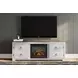 Willowton Whitewash 4 Piece Entertainment Center with Electric Fireplace and LED