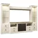 Willowton Whitewash 4 Piece Entertainment Center with Electric Fireplace and LED