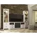 Willowton Whitewash 4 Piece Entertainment Center with Electric Fireplace and LED