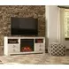 Willowton Whitewash and Brown 63" TV Stand with Electric Fireplace