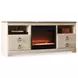 Willowton Whitewash and Brown 63" TV Stand with Electric Fireplace