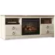 Willowton Whitewash 4 Piece Entertainment Center with Electric Fireplace and LED