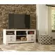 Willowton Whitewash 4 Piece Entertainment Center with Electric Fireplace and LED