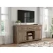 Garistyn Natural Rustic 73" XL TV Stand with Fireplace Option