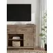 Garistyn Natural Rustic 62" LG TV Stand with Fireplace Option