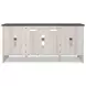 Dorrinson White and Gray 60" TV Stand with Electric Fireplace