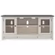 Dorrinson White and Gray 60" TV Stand with Electric Fireplace