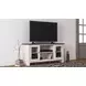 Dorrinson White and Gray 60" TV Stand with Electric Fireplace