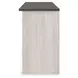 Dorrinson White and Gray 60" TV Stand with Electric Fireplace