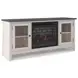 Dorrinson White and Gray 60" TV Stand with Electric Fireplace