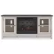 Dorrinson White and Gray 60" TV Stand with Electric Fireplace