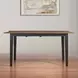 Joplin Walnut and Ebony 62" Extendable Rectangular Dining Table
