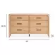 Somerset Butternut 6 Drawer Dresser
