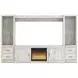Bellaby Whitewash 63" TV Stand with Electric Fireplace