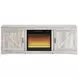 Bellaby Whitewash 63" TV Stand with Electric Fireplace
