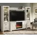 Bellaby Whitewash 4 Piece Entertainment Center with 7 Level Electric Fireplace