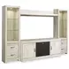 Bellaby Whitewash 4 Piece Entertainment Center with 7 Level Electric Fireplace