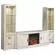 Bellaby Whitewash 4 Piece Entertainment Center with 7 Level Electric Fireplace