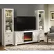 Bellaby Whitewash 4 Piece Entertainment Center with 7 Level Electric Fireplace