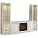 Bellaby Whitewash 4 Piece Entertainment Center with 7 Level Electric Fireplace
