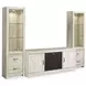 Bellaby Whitewash 4 Piece Entertainment Center with 7 Level Electric Fireplace