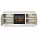 Bellaby Whitewash 63" TV Stand with Electric Fireplace and 2 Doors