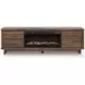 Zadilyn Brown 72" TV Stand with Electric Fireplace