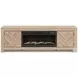 Cayboni Tan 71" TV Stand with Electric Fireplace