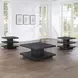 Canyon Black Square Cocktail Table with Casters