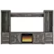 Wynnlow Gray 63" TV Stand with Electric Fireplace and 2 Doors