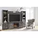 Wynnlow Gray 63" TV Stand with Electric Fireplace and 2 Doors