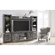 Wynnlow Gray 63" TV Stand with Electric Fireplace and 2 Doors