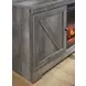 Wynnlow Gray 63" TV Stand with Electric Fireplace and 2 Doors