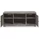 Wynnlow Gray 63" TV Stand with Electric Fireplace and 2 Doors