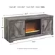 Wynnlow Gray 63" TV Stand with Electric Fireplace and 2 Doors