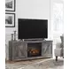 Wynnlow Gray 63" TV Stand with Electric Fireplace and 2 Doors