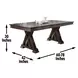 Adrian Brown 60" Extendable Rectangular Dining Table