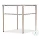 Melange Champagne And White Genesis Stone Top Jen End Table