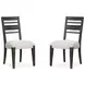 Foxrun Hollow Cream Upholstered Ladder Back Side Chair Set of 2