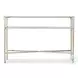 Melange Champagne And White Genesis Stone Top Jen Console Table