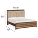 Callisto Bourbon Brown and Santa Cruz King Upholstered Panel Bed