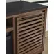 Kallari Warm Brown and Black 84" TV Stand with Electric Fireplace