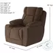Challenger Athens Truffle Power Headrest Wall Hugger Big Mans Recliner