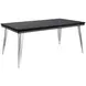 Ava Black 71" Rectangular Dining Table