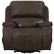 Brookings Brown Power Lift Recliner with Heat and Massage