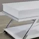 Zena White Rectangular Lift Top Cocktail Table with Casters